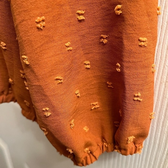 2025 COLOR~WOMEN’S~ LONG SLEEVE~ BLOUSE~MUTED ORANGE~ - Picture 3 of 7